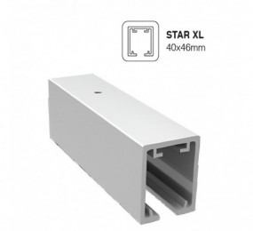 GUIA SUPERIOR SAHECO STAR XL 140KG ALUM.ANOD. PLATA MATE 2M