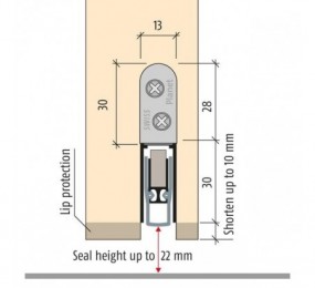 TOPE 792 CON MUELLE CON PLACA MONTAJE 74MM