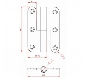 TOPE 792 CON MUELLE CON PLACA MONTAJE 74MM