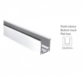 PERFIL INFERIOR SAHECO ALUMINIO 3MTS 4131