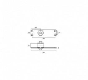 POMOS FIJOS P/CRISTAL 70MM TIT. GOLD IN.00.099.V.TG