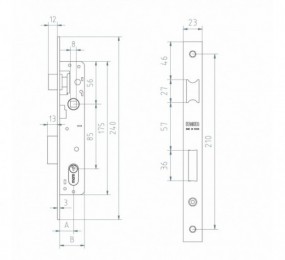 POMOS FIJOS P/CRISTAL 70MM TIT. GOLD IN.00.099.V.TG