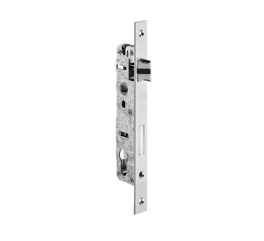 CERRADURA EMB. P/MET. GOLPE/LLAVE 85MM INOX IN.20.400