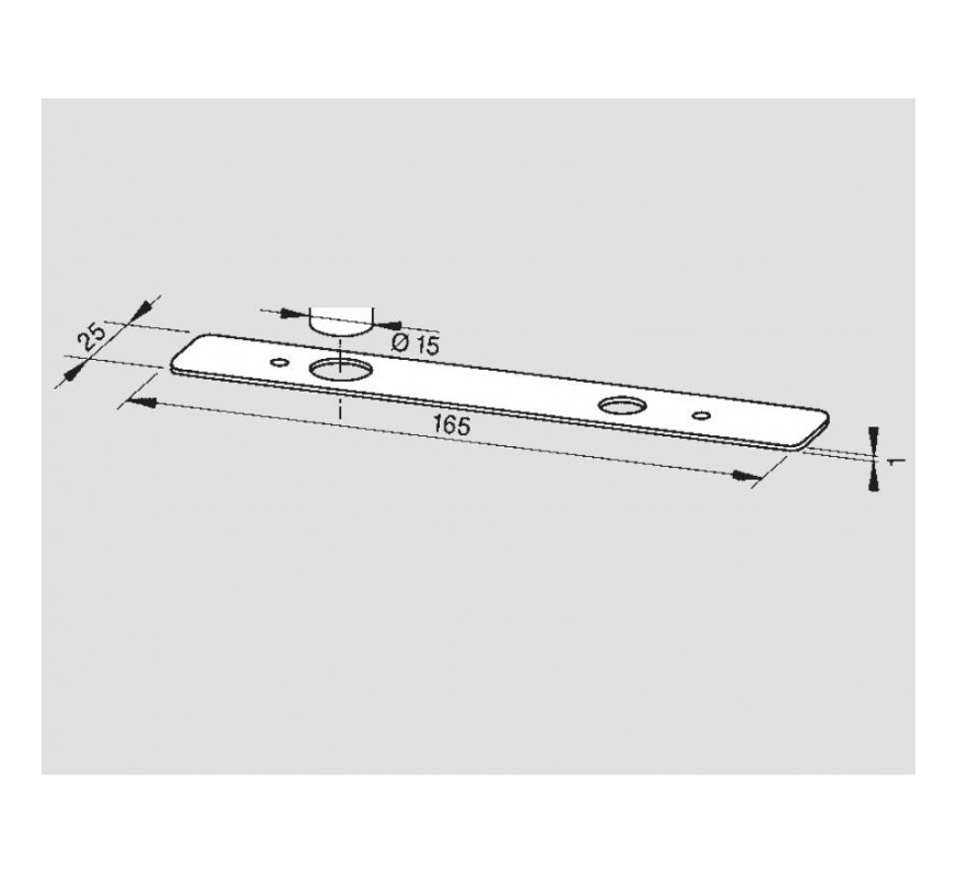 PLACA SUPERIOR DORMA BTS 80 8064 INOX