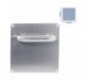 JUEGO MANILLAS PLUTON PLACA INOX MATE 316 : MEDIDA:180x180mm JUEGO MANILLAS PLUTON PLACA INOX MATE 316 : MEDIDA:180x180mm