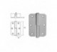 PERNIO PALA REDONDA CERRADA 100x65 INOX : MANO:DERECHA PERNIO PALA REDONDA CERRADA 100x65 INOX : MANO:DERECHA