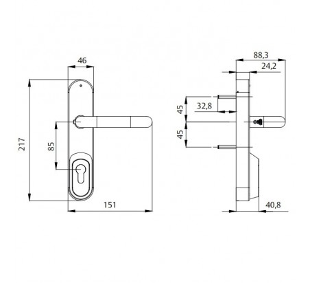MANILLA SENA SIN CILINDRO TESA GLOBAL