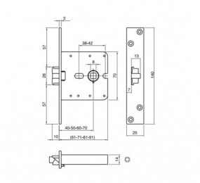 JUEGO MANILLAS GRIFF WERK ULMER GK3 INOX MATE
