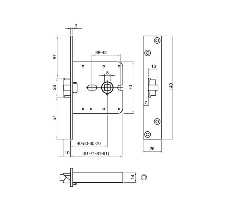 PICAPORTE CAJA TECNOLOCK 900 SILENCIOSO