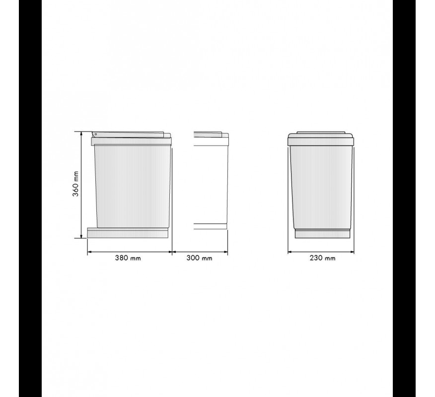 CUBO BASURA ECOLOGICO RECTANGULAR M