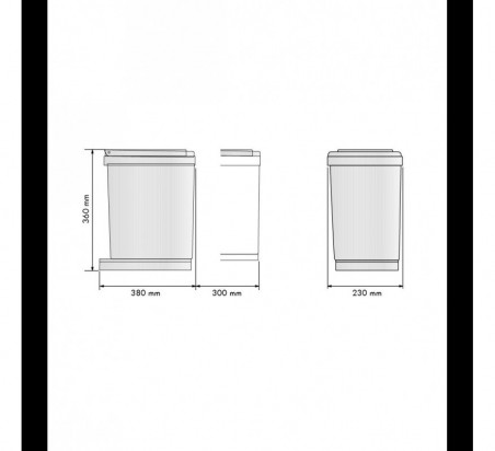 CUBO BASURA ECOLOGICO RECTANGULAR M