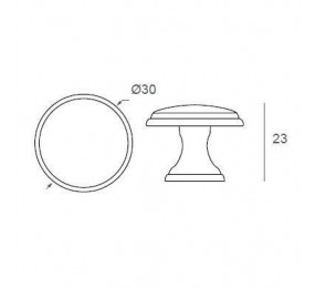 PERNIO MODELO 950/90 P.A. CANTO RECTO CROMO MATE