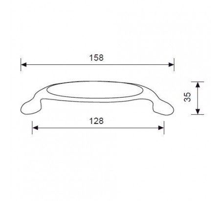 TIRADOR PORCELANA M76.00.00.CRG 128MM CROMO BRILLO / BLANCO