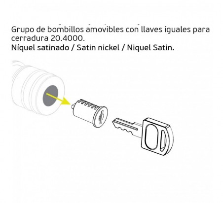 BOMBILLO  DESMONTABLE LLAVES PARA CERRADURA 20.4000 20.4002.CI