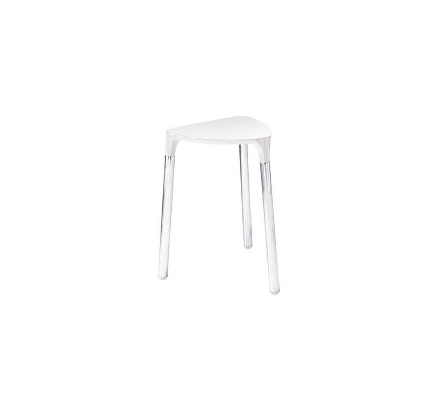 TABURETE YANNIS 2172 CROMADO-BLANCO