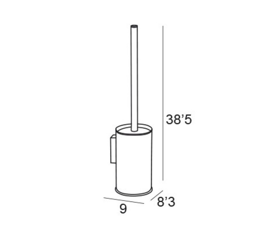 ESCOBILLERO DE PARED MODELO 1407 CROMO BRILLO