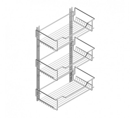 KIT ESTANTE ESCOBERO 405X625X210 CLASSIC CROMO MODELO 38778014