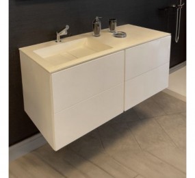 MUEBLE 4 CAJONES CON LAVABO BLOCK BLANCO