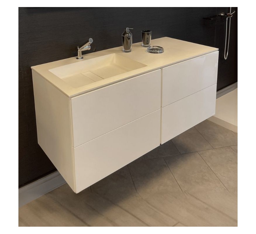 MUEBLE 4 CAJONES CON LAVABO BLOCK BLANCO