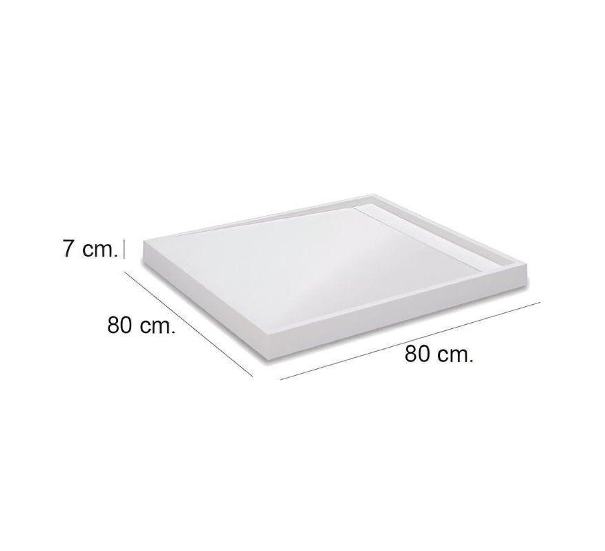 PLATO DUCHA BLANCO COMPACT 80X80