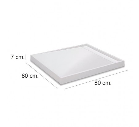 PLATO DUCHA BLANCO COMPACT 80X80