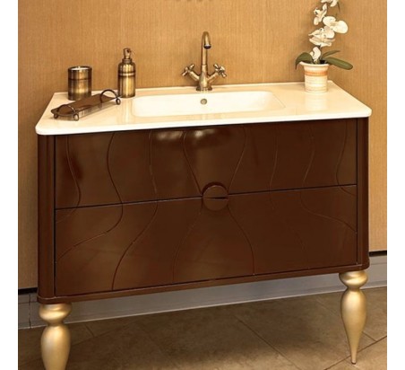 MUEBLE LAVABO 100X45CM. MOKA BRILLO