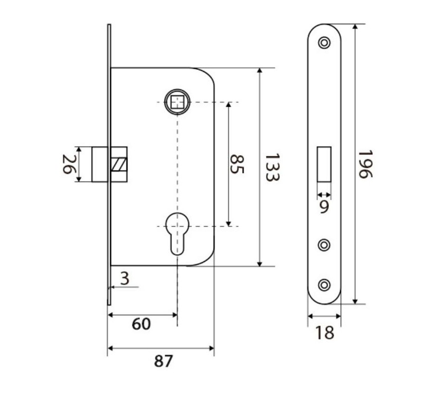 CERRADURA MAGNETICA AGB POLARIS 2XT LLAVE E60 F18 EJ90 CROMO