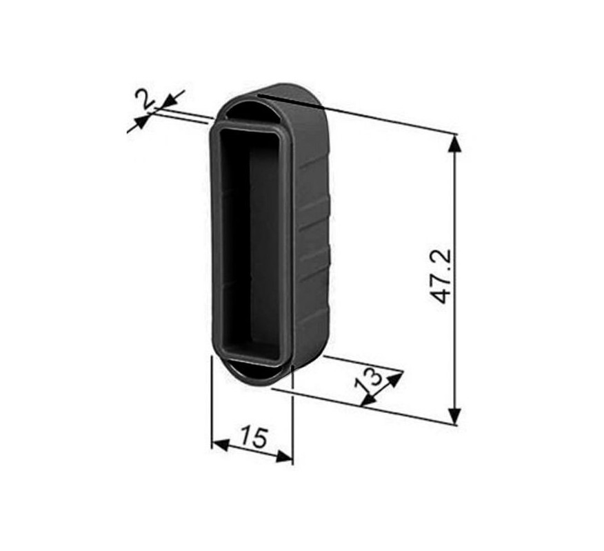 CAJA PARA CERRADERO MAGNETICO P/POLARIS EASY-MATIC NEGRO