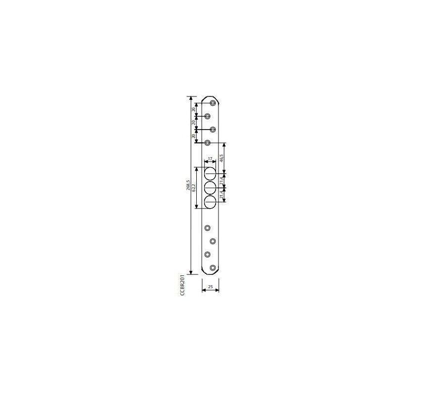 CERRADERO CORTO SUPERIOR/INFERIOR  BULON MODELO R201R ACERO ESPAMLTADO DORADO