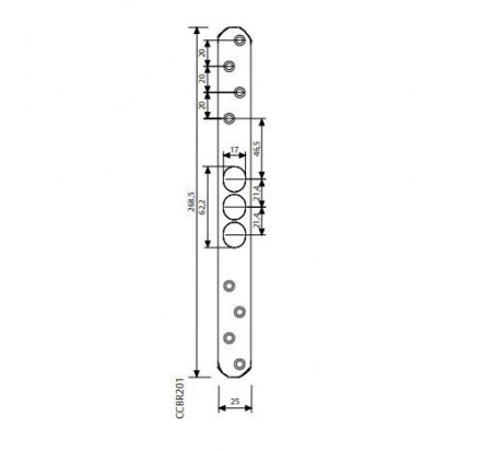 CERRADERO CORTO SUPERIOR/INFERIOR  BULON MODELO R201R ACERO ESPAMLTADO DORADO