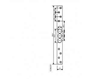 CERRADERO CORTO SUPERIOR/INFERIOR BULON R201 HIERRO NIQUELADO