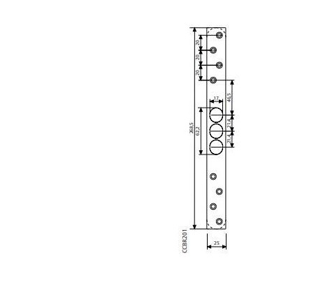 CERRADERO CORTO SUPERIOR/INFERIOR BULON R201 HIERRO NIQUELADO