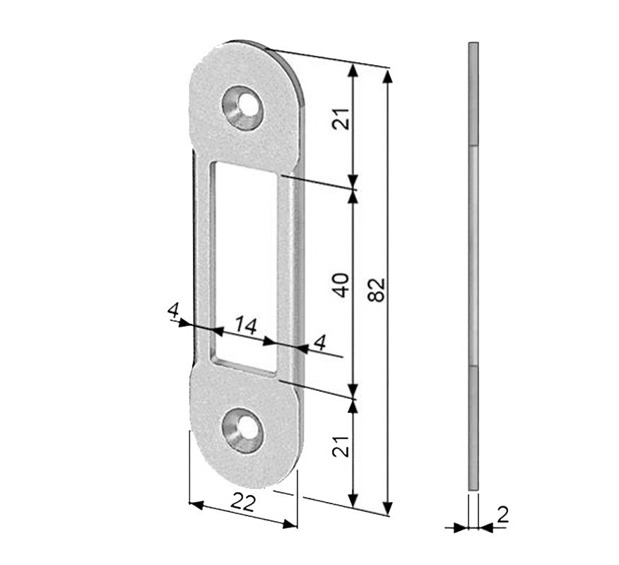 PLACA CERRADERO MAGNETICO P/POLARIS EASY-MATIC BRONCE