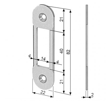 PLACA CERRADERO MAGNETICO P/POLARIS EASY-MATIC BRONCE