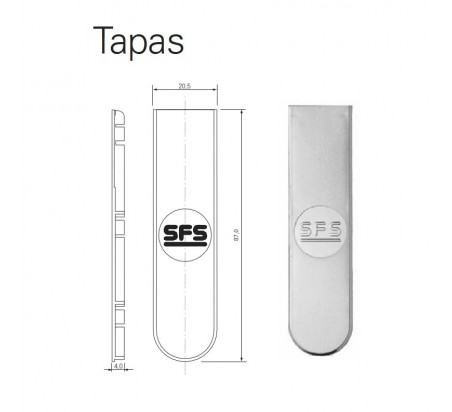 TAPAS BISAGRA INVISIBLE MODELO SFS DORADO