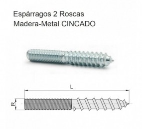 ESPIGA 2 ROSCAS M8X70