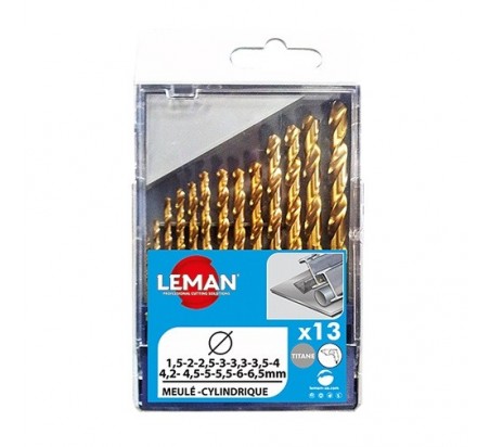 CAJA DE 13 BROCAS METAL HSS TITANIO