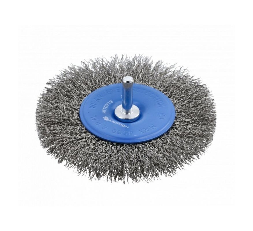 CEPILLO DE DISCO VASTAGO 75MM ALAMBRE ACERO INOXIDABLE