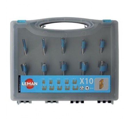 CAJA DE 10 FRESAS RANURADO RECTAS