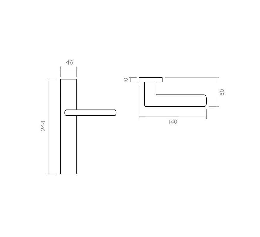JUEGO MANILLAS PLACA RECTANGULAR 117 LOG.GIC