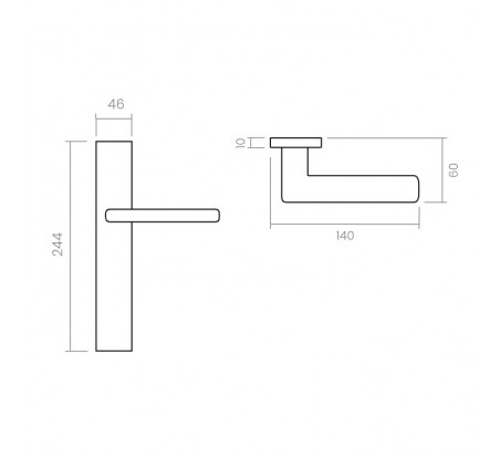 JUEGO MANILLAS PLACA RECTANGULAR 117 LOG.GIC