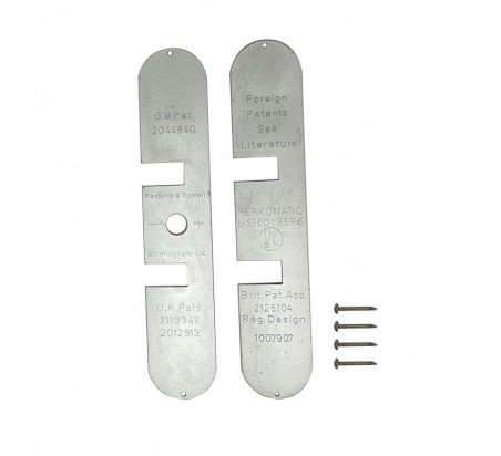 JUEGO PLACAS FRONTALES CROMO SATINADO PARA PERKOMATIC R85