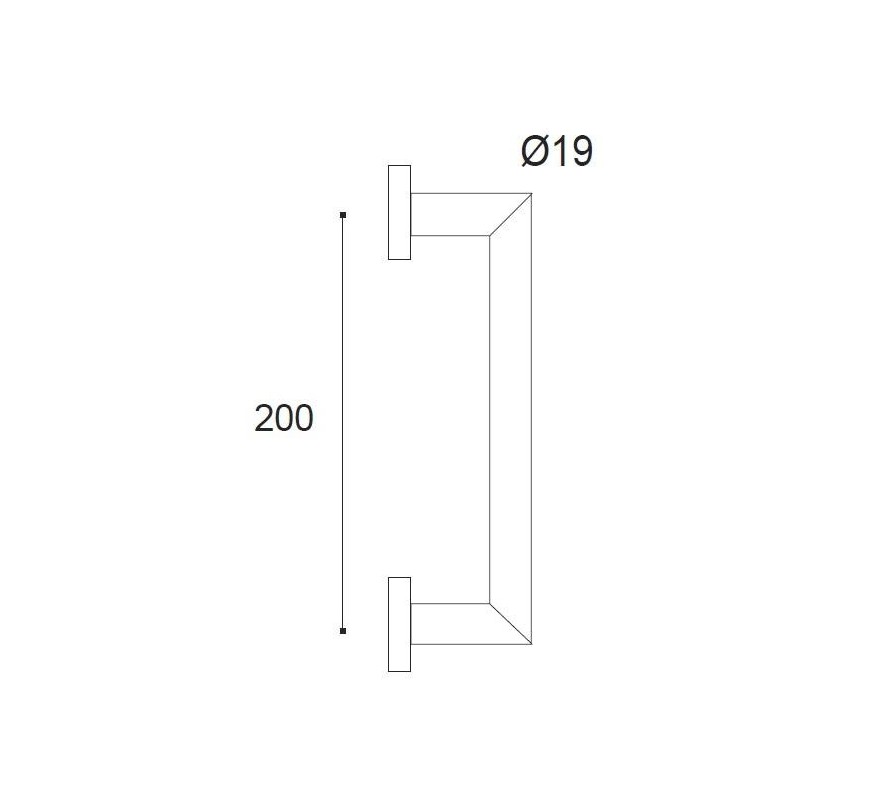 MANILLON TELLUS DE 200MM INOX MATE