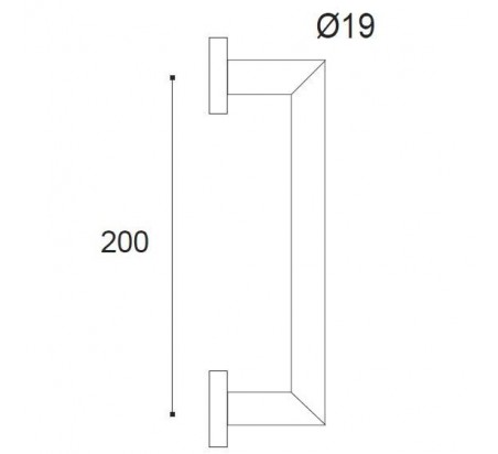 MANILLON TELLUS DE 200MM INOX MATE