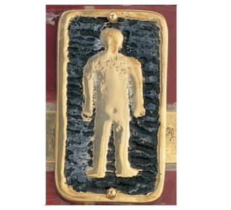 PICTOGRAMA HOMBRE 18,5X9CM LATON BA032L