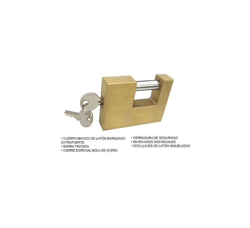 CANDADO CUADRADO LATON