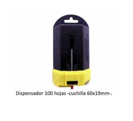 DISPENSADOR CON 100 CUCHILLAS DE 60X19MM