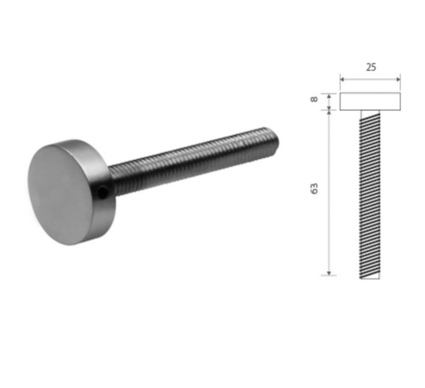 TORNILLO EMBELLECEDOR M8 Ø25x71 INOX 304