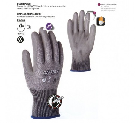 GUANTES ANTICORTE CATTER 5 TALLA 9