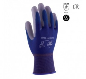 GUANTES NYLON+PU SUPER CONTACT BL AZUL